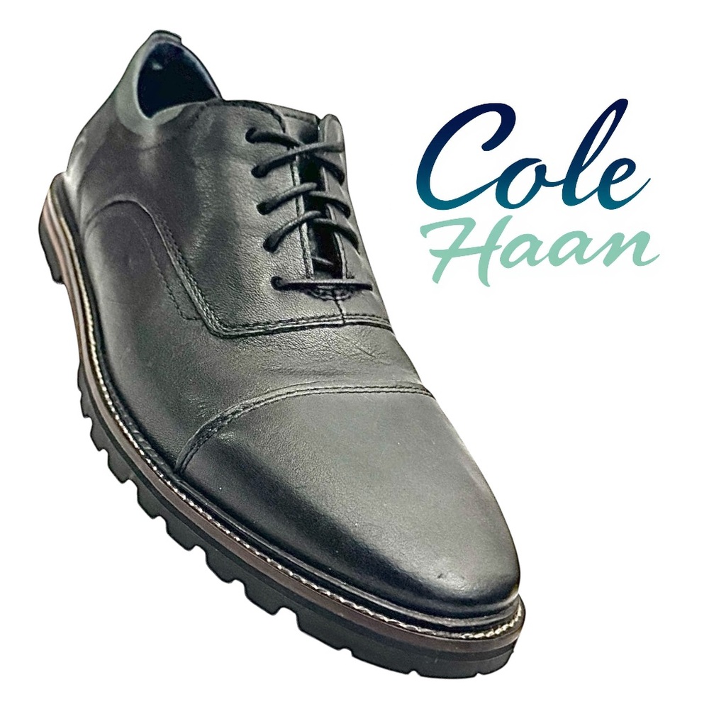 Cole Haan Menās Grand Cap Toe 360 Oxford Shoes ā Black ā Size 9 Medium ā EUC